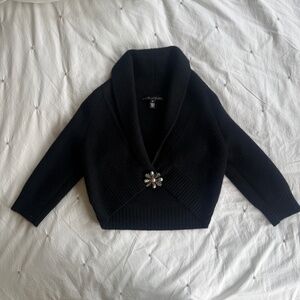 Robert Rodriguez Black Cashmere Wrap Cardigan Sweater Size M